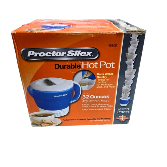Proctor Silex Hot Pot Electric New in Box 32 Ounces Non-Stick Adjustable Temp - Picture 1 of 6